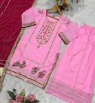 FANCY CHINON SILK SEQUENCE AND MULTI ZARI THREAD EMBROIDERY WORK TOP PALAZZO WITH DUPATTA FESTIVE WEAR WHOLESALE PRICE ETHNIC GARMENT (8)