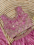 FANCY CHINON SILK SEQUENCE EMBROIDERY WORK KID’S LEHENGA CHOLI WITH DUPATTA WEDDING WEAR WHOLESALE PRICE ETHNIC GARMENT (5)
