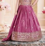 FANCY CHINON SILK SEQUENCE EMBROIDERY WORK KID’S LEHENGA CHOLI WITH DUPATTA WEDDING WEAR WHOLESALE PRICE ETHNIC GARMENT (5)