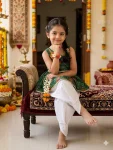 FANCY COTTON BLEND DIGITAL PRINT WORK KID’S TOP PENT SET FESTIVE WEAR WHOLESALE PRICE ETHNIC GARMENT (6)