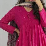 FANCY COTTON EMBROIDERY WORK TOP BOTTOM WITH DUPATTA FESTIVE WEAR WHOLESALE PRICE ETHNIC GARMENT (10)