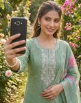 FANCY COTTON EMBROIDERY WORK TOP BOTTOM WITH DUPATTA FESTIVE WEAR WHOLESALE PRICE ETHNIC GARMENT (6)