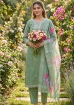 FANCY COTTON EMBROIDERY WORK TOP BOTTOM WITH DUPATTA FESTIVE WEAR WHOLESALE PRICE ETHNIC GARMENT (6)