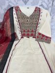 FANCY COTTON PRINT WORK TOP BOTTOM WITH DUPATTA FESTIVE WEAR WHOLESALE PRICE ETHNIC GARMENT (2)