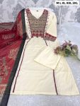 FANCY COTTON PRINT WORK TOP BOTTOM WITH DUPATTA FESTIVE WEAR WHOLESALE PRICE ETHNIC GARMENT (2)