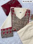 FANCY COTTON PRINT WORK TOP BOTTOM WITH DUPATTA FESTIVE WEAR WHOLESALE PRICE ETHNIC GARMENT (2)