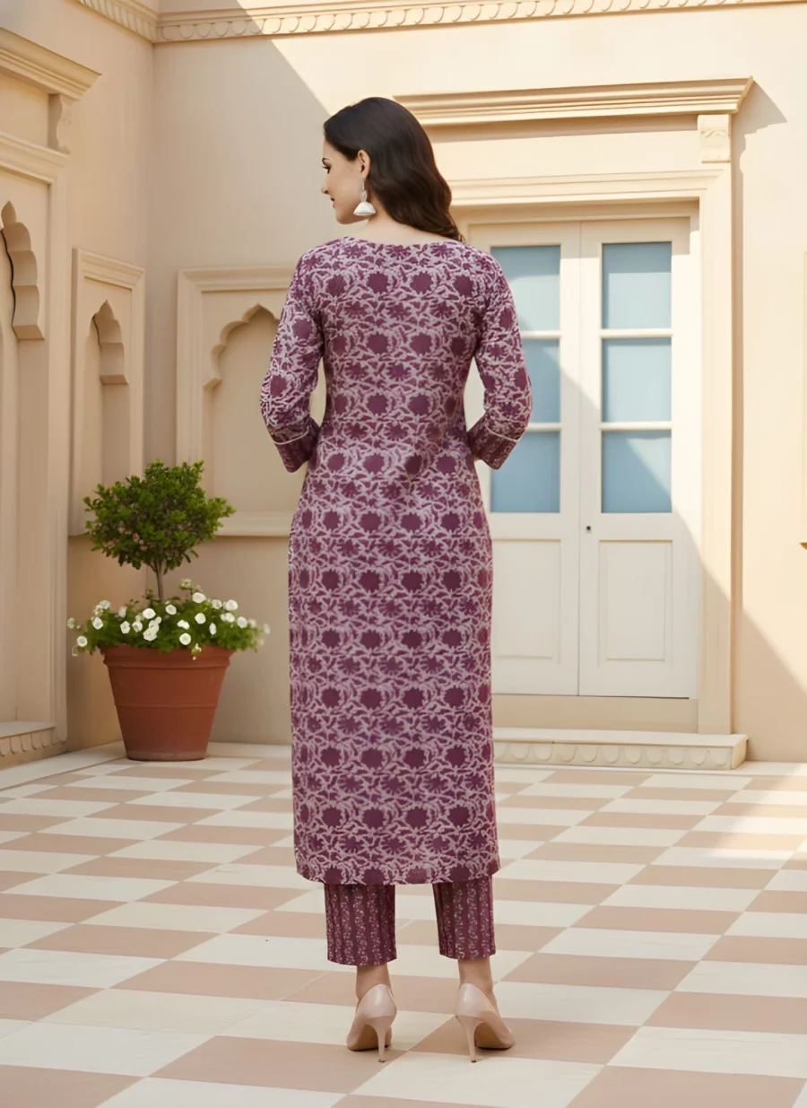 FANCY COTTON PRINTED WORK TOP PENT SET DAILY WEAR WHOLESALE PRICE ETHNIC GARMENT (3)