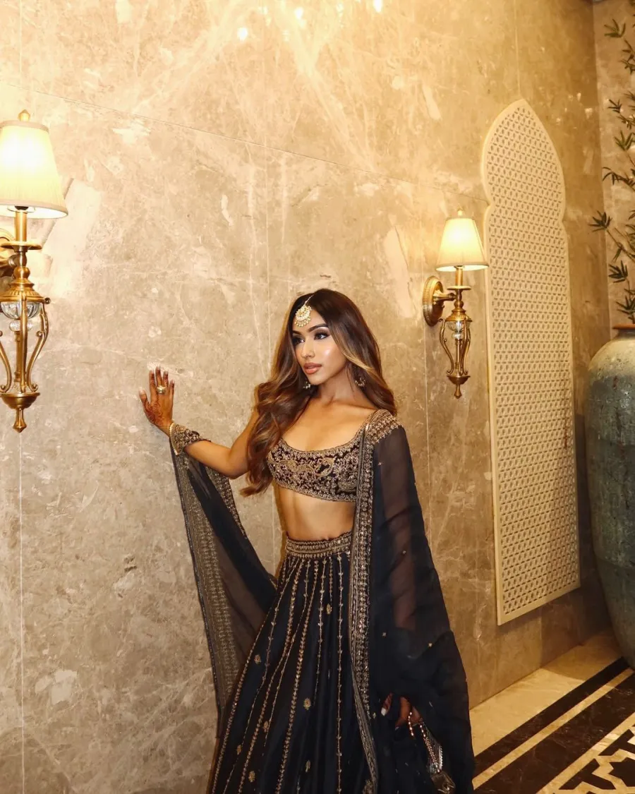 FANCY CREPE SILK SEQUENCE , DORI & ZARI WORK LEHENGA CHOLI WITH DUPATTA WEDDING WEAR WHOLESALE PRICE ETHNIC GARMENT (6)