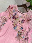 FANCY CREPE SILK SEQUENCE EMBROIDERY WITH BORDER LACE WORK TOP PATIYALA WITH DUPATTA FESTIVE WEAR WHOLESALE PRICE ETHNIC GARMENT (2)