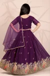 FANCY GEORGETTE EMBROIDERY & CODING WORK KID’S LEHENGA CHOLI WITH DUPATTA FESTIVE WEAR WHOLESALE PRICE ETHNIC GARMENT (8)