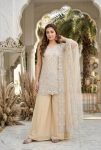 FANCY GEORGETTE EMBROIDERY SEQUENCE PEARL HAND WORK TOP PALAZZO WITH DUPATTA FESTIVE WEAR WHOLESALE PRICE ETHNIC GARMENT (6)