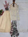 FANCY GEORGETTE EMBROIDERY SEQUENCE PEARL HAND WORK TOP PALAZZO WITH DUPATTA FESTIVE WEAR WHOLESALE PRICE ETHNIC GARMENT (6)