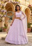 FANCY GEORGETTE SEQUENCE & ZARI WORK LEHENGA CHOLI WITH DUPATTA PARTY WEAR WHOLESALE PRICE ETHNIC GARMENT (2)