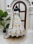 FANCY GEORGETTE THREAD WITH SEQUENCE WORK GOWN BOTTOM WITH DUPATTA PARTY WEAR WHOLESALE PRICE ETHNIC GARMENT (4)