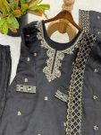 FANCY GMY SILK EMBROIDERY BEADS WORK TOP PALAZZO WITH DUPATTA FESTIVE WEAR WHOLESALE PRICE ETHNIC GARMENT (16)