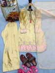 FANCY JAPAN SATIN SILK EMBROIDERY 3 MM SEQUENCE WORK TOP PATIYALA WITH DUPATTA FESTIVE WEAR WHOLESALE PRICE ETHNIC GARMENT (9)