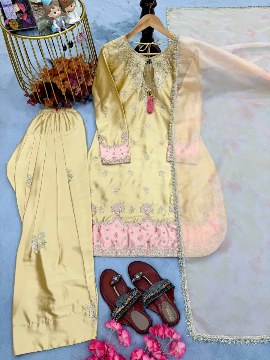 FANCY JAPAN SATIN SILK EMBROIDERY 3 MM SEQUENCE WORK TOP PATIYALA WITH DUPATTA FESTIVE WEAR WHOLESALE PRICE ETHNIC GARMENT (14)