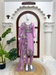 FANCY JMC SILK THREAD WITH FANCY LACE WORK TOP BOTTOM WITH DUPATTA LAVENDER