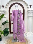 FANCY JMC SILK THREAD WITH FANCY LACE WORK TOP BOTTOM WITH DUPATTA FESTVE WEAR WHOLESALE PRICE ETHNIC GARMENT (1)