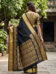 FANCY LICHI SILK WEAVING WORK SAREE WITH UNSTITCHED BLOUSE DAILY WEAR WHOLESALE PRICE ETHNIC GARMENT (1)