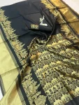 FANCY LICHI SILK WEAVING WORK SAREE WITH UNSTITCHED BLOUSE DAILY WEAR WHOLESALE PRICE ETHNIC GARMENT (1)