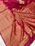 FANCY LICHI SILK WEAVING WORK SAREE WITH UNSTITCHED BLOUSE FESTIVE WEAR WHOLESALE PRICE ETHNIC GARMENT (2)