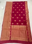 FANCY LICHI SILK WEAVING WORK SAREE WITH UNSTITCHED BLOUSE FESTIVE WEAR WHOLESALE PRICE ETHNIC GARMENT (2)