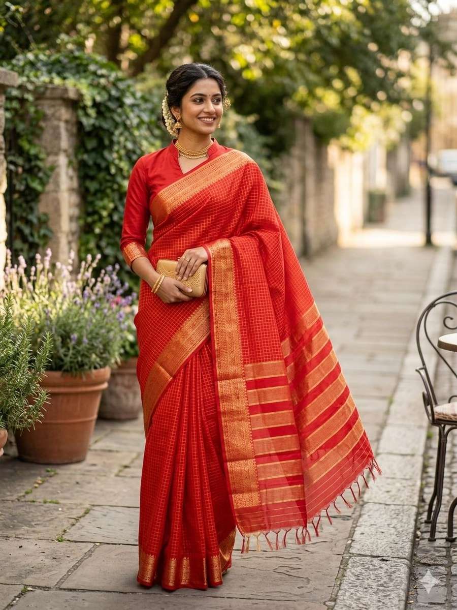 FANCY LICHI SILK WEAVING WORK SAREE WITH UNSTITCHED BLOUSE FESTIVE WEAR WHOLESALE PRICE ETHNIC GARMENT (7)