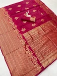 FANCY LICHI SILK WEAVING WORK SAREE WITH UNSTITCHED BLOUSE FESTIVE WEAR WHOLESALE PRICE ETHNIC GARMENT (2)