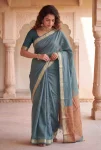 FANCY LINEN COTTON WEAVING WORK SAREE WITH UNSTITCHED WHOLESALE PRICE ETHNIC GARMENT (5)