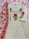 FANCY MORGAN SILK DIGITAL PRINT WORK TOP BOTTOM WITH DUPATTA FESTIVE WEAR WHOLESALE PRICE ETHNIC GARMENT (3)
