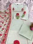 FANCY MORGAN SILK DIGITAL PRINT WORK TOP BOTTOM WITH DUPATTA FESTIVE WEAR WHOLESALE PRICE ETHNIC GARMENT (3)