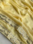 FANCY MOSS CHIFFON SEQUENCE LACE BORDER WORK SAREE WITH UNSTITCHED BLOUSE PARTY WEAR WHOLESALE PRICE ETHNIC GARMENT (9)