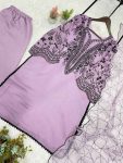 FANCY MUL COTTON SEQUENCE EMBROIDERY WORK TOP PALAZZO WITH DUPATTA FESTIVE WEAR WHOLESALE PRICE ETHNIC GARMENT (1)