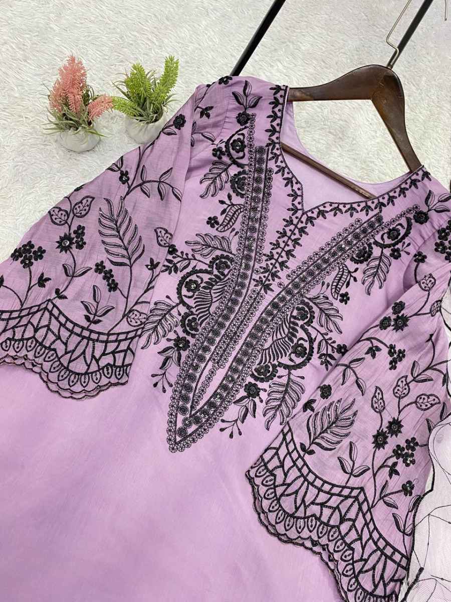 FANCY MUL COTTON SEQUENCE EMBROIDERY WORK TOP PALAZZO WITH DUPATTA FESTIVE WEAR WHOLESALE PRICE ETHNIC GARMENT (19)