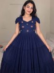 FANCY MUL MUL COTTON MAGGAM WORK ONE PIECE DRESS DAILY WEAR WHOLESALE PRICE ETHNIC GARMENT (4)