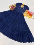 FANCY MUL MUL COTTON MAGGAM WORK ONE PIECE DRESS DAILY WEAR WHOLESALE PRICE ETHNIC GARMENT (4)