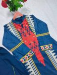 FANCY MUSLIN COTTON PRINT AND HAND DIAMOND WORK CO-ORD SET DAILY WEAR WHOLESALE PRICE ETHNIC GARMENT (4)