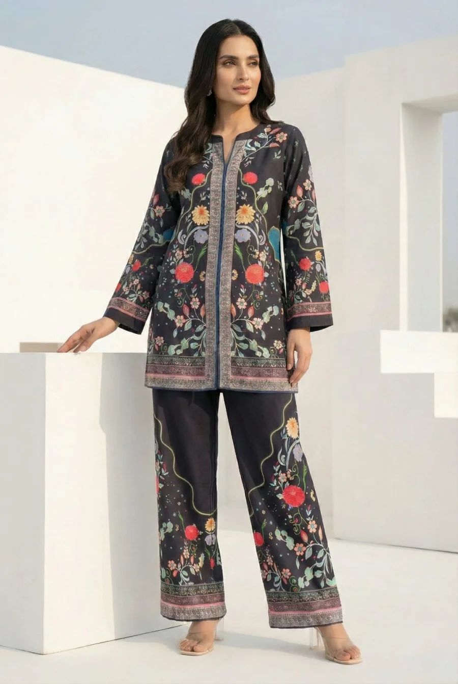 FANCY POLY COTTON DIGITAL PRINT WORK CO-ORD SET CASUAL WEAR WHOLESALE PRICE ETHNIC GARMENT (3)