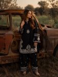 FANCY ROMAN DELL SILK THREAD EMBROIDERY WORK KURTI PALAZZO SET CASUAL WEAR WHOLESALE PRICE ETHNIC GARMENT (2)