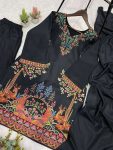 FANCY ROMAN PRINTED WORK TOP PATIYALA WITH DUPATTA FESTIVE WEAR WHOLESALE PRICE ETHNIC GARMENT (3)