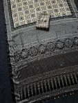 FANCY ROMAN SILK AJARAKH PRINT AND REAL MIRROR AND PIPING BORDER & PALLU ALSO KODI LATKAN WORK SAREE WITH UNSTITCHED BLOUSE FESTIVE WEAR WHOLESALE PRICE ETHNIC GARMENT (4)