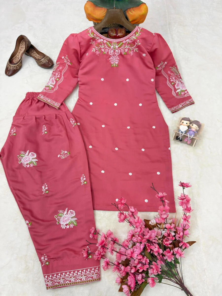 FANCY ROMAN SILK THREAD EMBROIDERY WORK TOP PATIYALA FESTIVE WEAR WHOLESALE PRICE ETHNIC GARMENT (1)