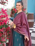 FANCY SILK WEAVING WORK TOP BOTTOM WITH DUPATTA FESTIVE WEAR WHOLESALE PRICE ETHNIC GARMENT (1)