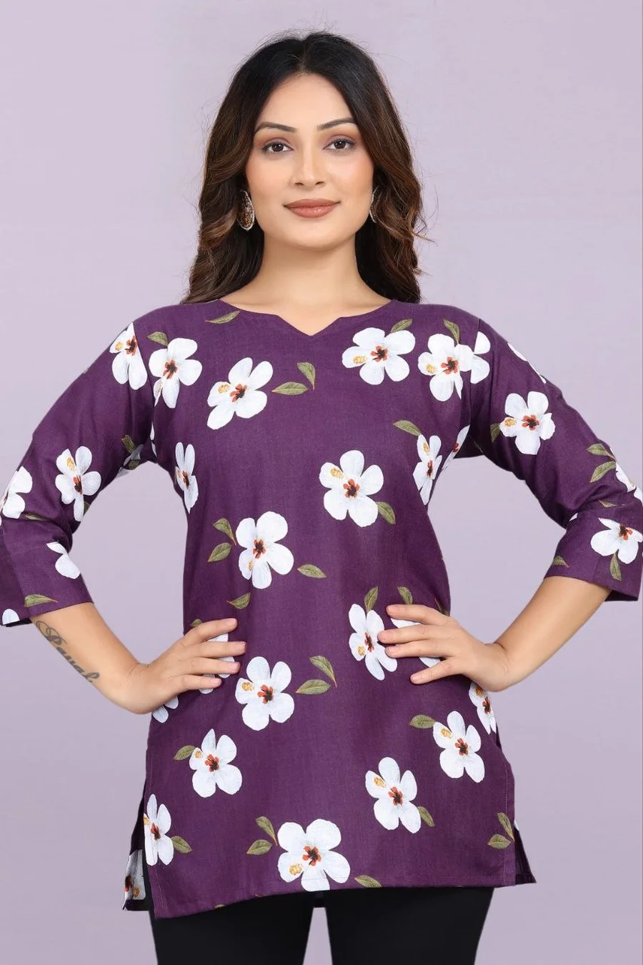 FANCY SLUB COTTON DIGITAL PRINT WORK ONLY TOP DAILY WEAR WHOLESALE PRICE ETHNIC GARMENT (2)