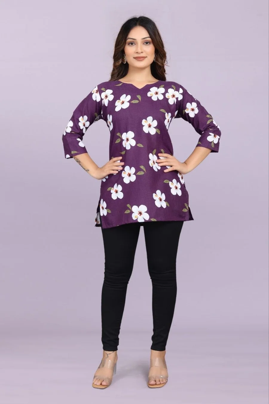 FANCY SLUB COTTON DIGITAL PRINT WORK ONLY TOP DAILY WEAR WHOLESALE PRICE ETHNIC GARMENT (4)