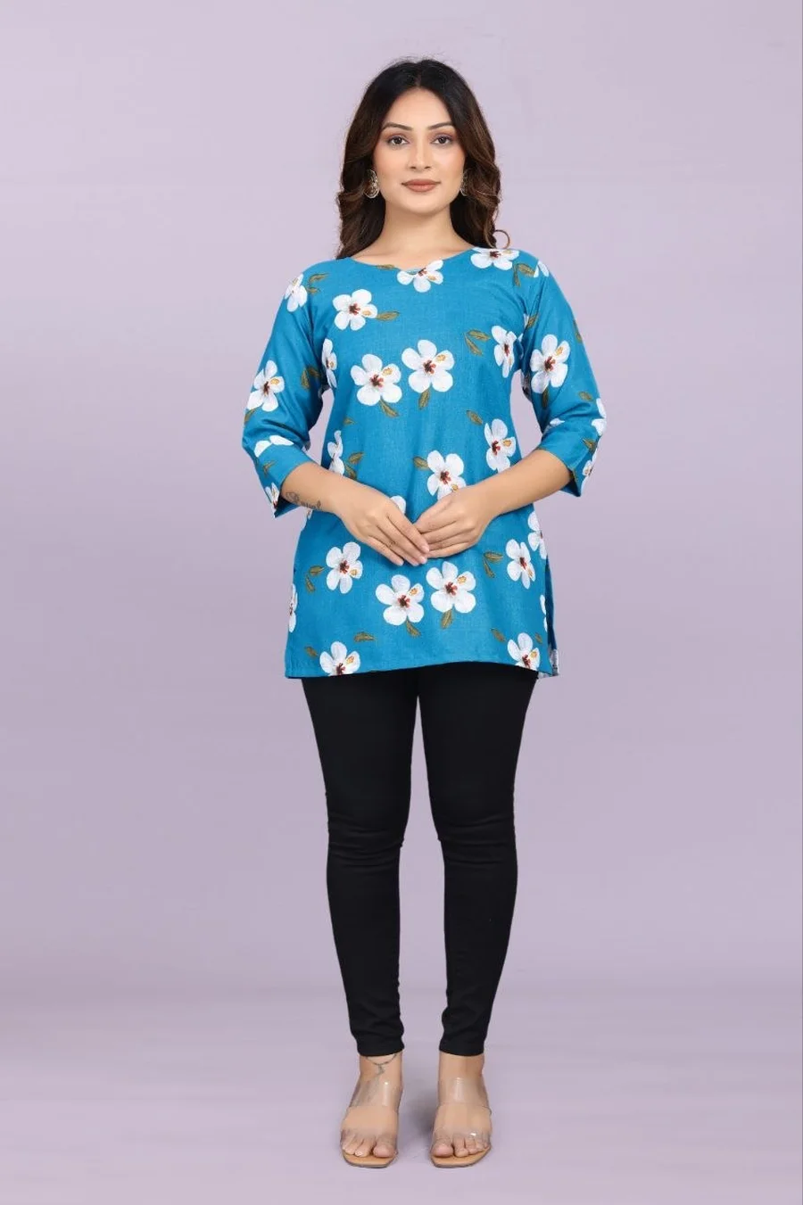 FANCY SLUB COTTON DIGITAL PRINT WORK ONLY TOP DAILY WEAR WHOLESALE PRICE ETHNIC GARMENT (6)
