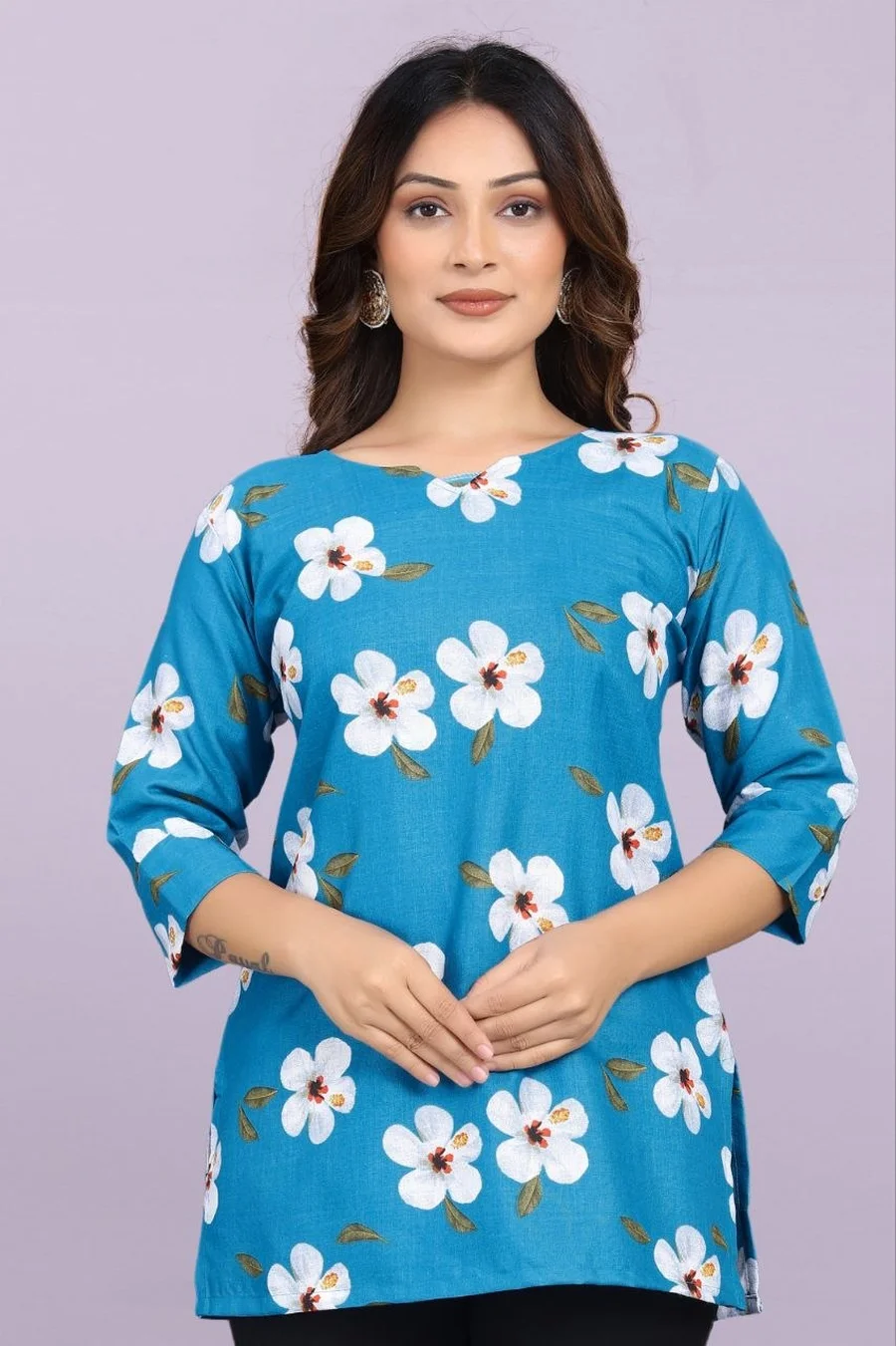 FANCY SLUB COTTON DIGITAL PRINT WORK ONLY TOP DAILY WEAR WHOLESALE PRICE ETHNIC GARMENT (7)