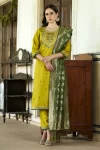 FANCY TESLA EMBROIDERED WORK TOP BOTTOM WITH DUPATTA FESTIVE WEAR WHOLESALE PRICE ETHNIC GARMENT (1)