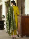 FANCY TESLA EMBROIDERED WORK TOP BOTTOM WITH DUPATTA FESTIVE WEAR WHOLESALE PRICE ETHNIC GARMENT (1)